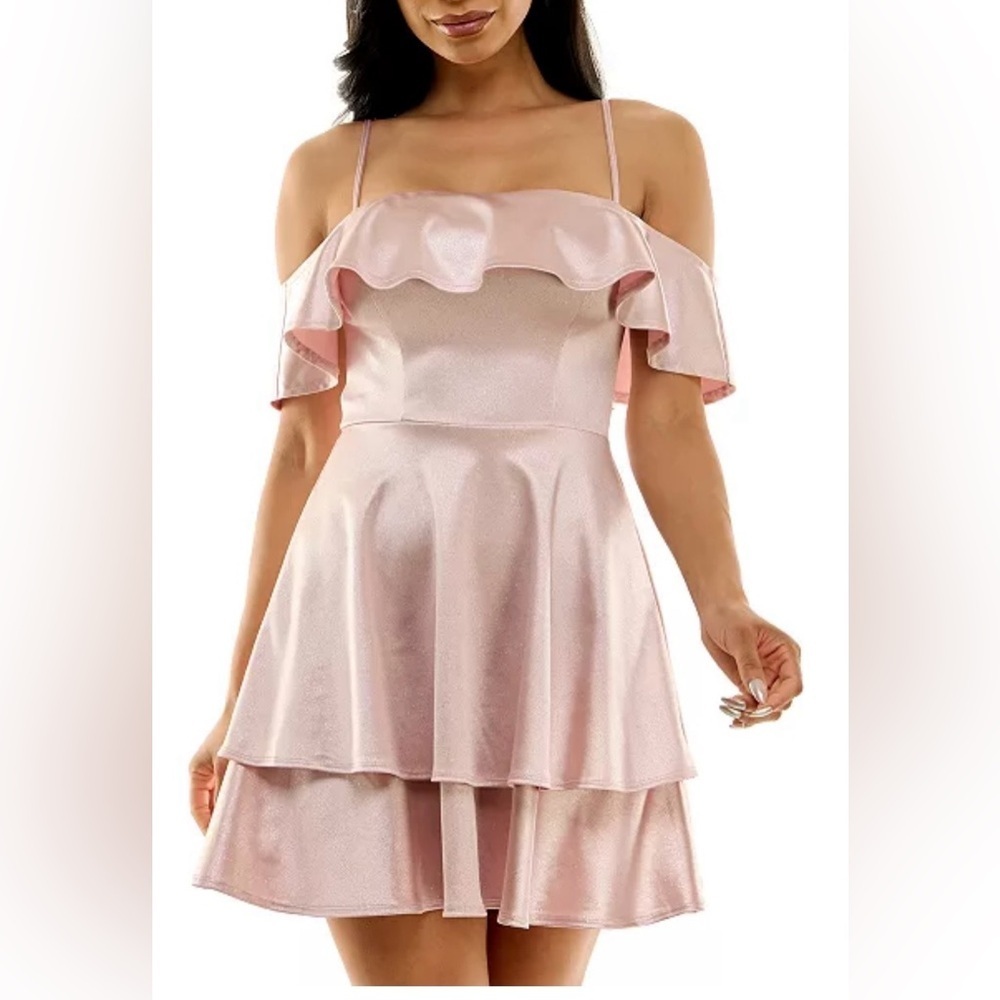 B Darlin
Juniors' Off-The-Shoulder Fit & Flare Dress